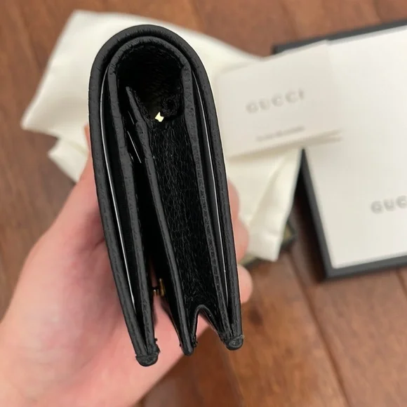Gucci Leather Card Case Wallet Black - Picture 6 of 8